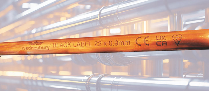 Permanent marking of copper pipes with the new REA water-based metal ink