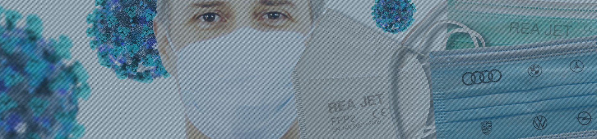 Respirator masks marking with CE marking, protection class and EU standard - REA JET HR