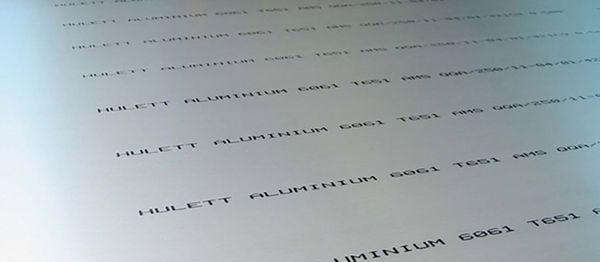 Aluminum marking of plates - print result - REA JET DOD