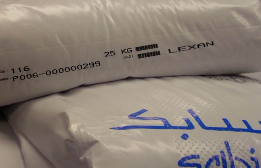 Plastic bag marking on the side with product information - REA JET HR
