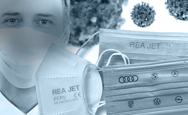 Atemschutzmasken kennzeichnen mit REA JET HR - mobil - REA JET HR