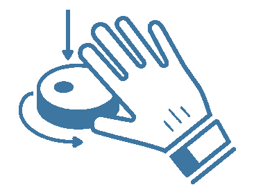 Drucksystem - Drück-Drehknopf für Bedienung mit Handschuhen direkt an der Linie - REA JET TITAN Plattform