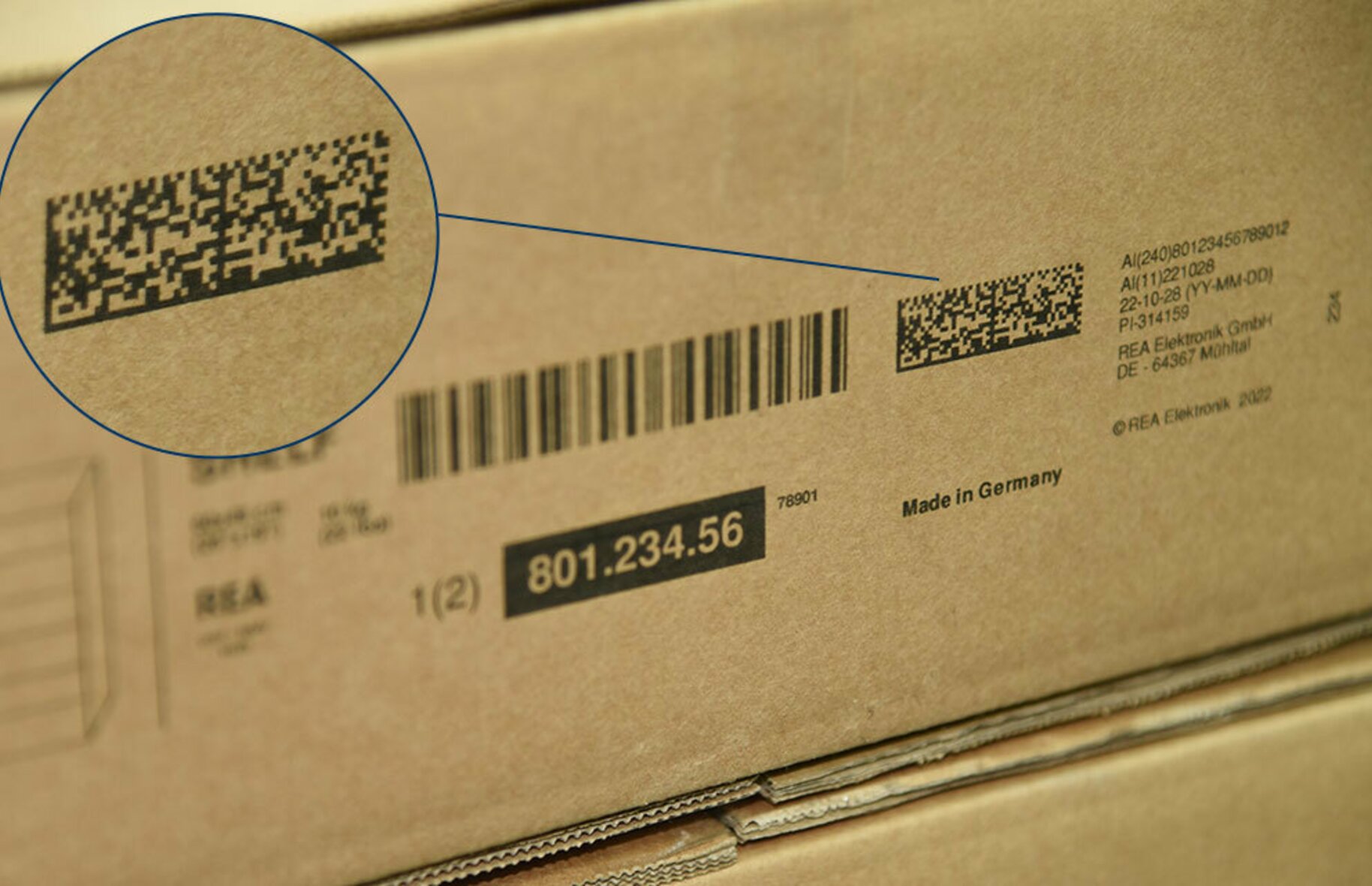 Marking of flat packs in the furniture industry