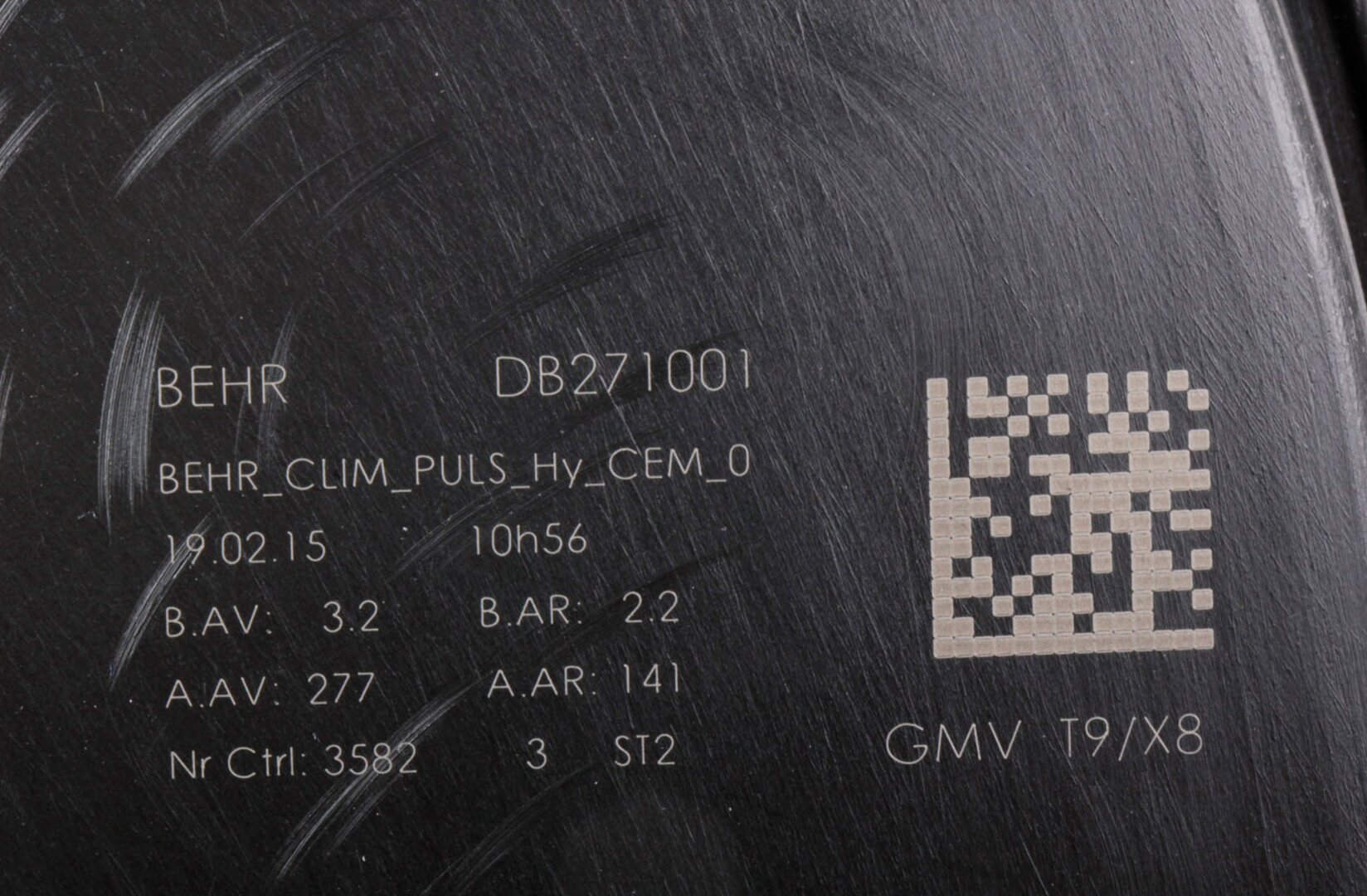 Verify code quality on vehicle parts