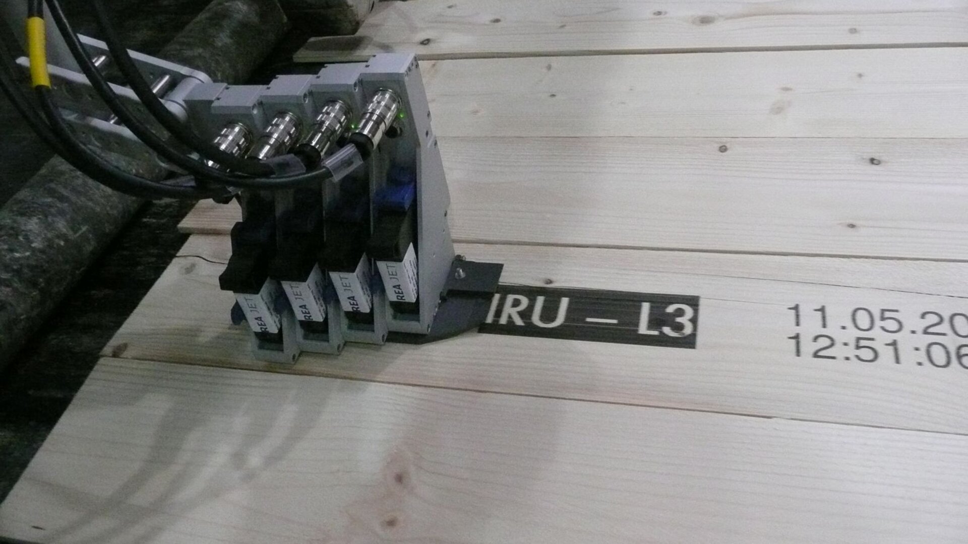 Permanent marking of wood and wood products