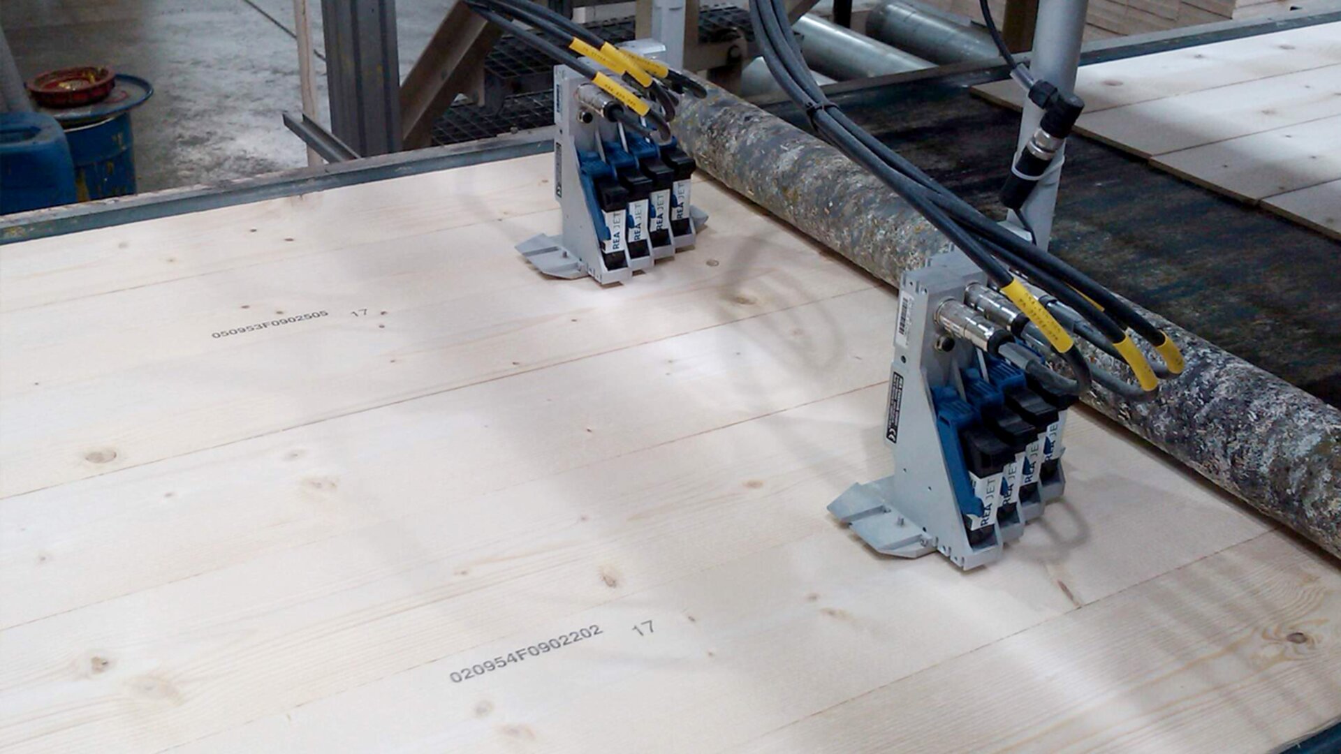 Permanent marking of wood and wood products