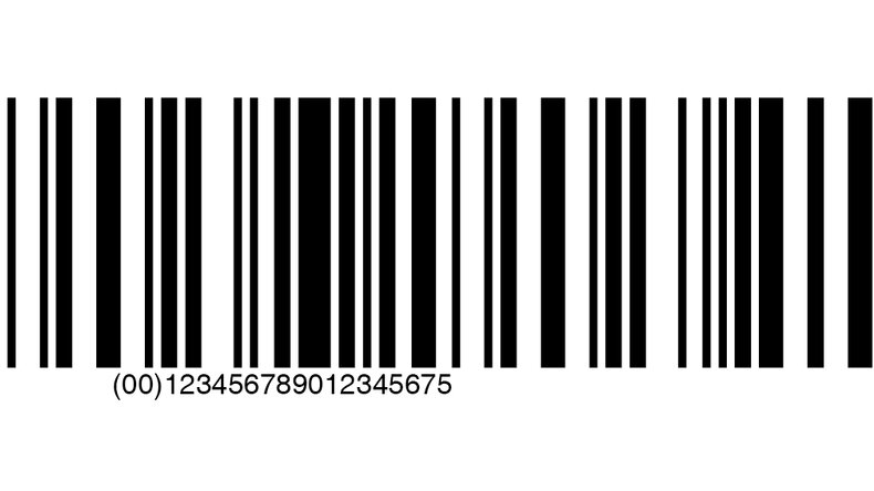 Größenvergleich 1D- und 2D-Code mit identischem Dateninhalt