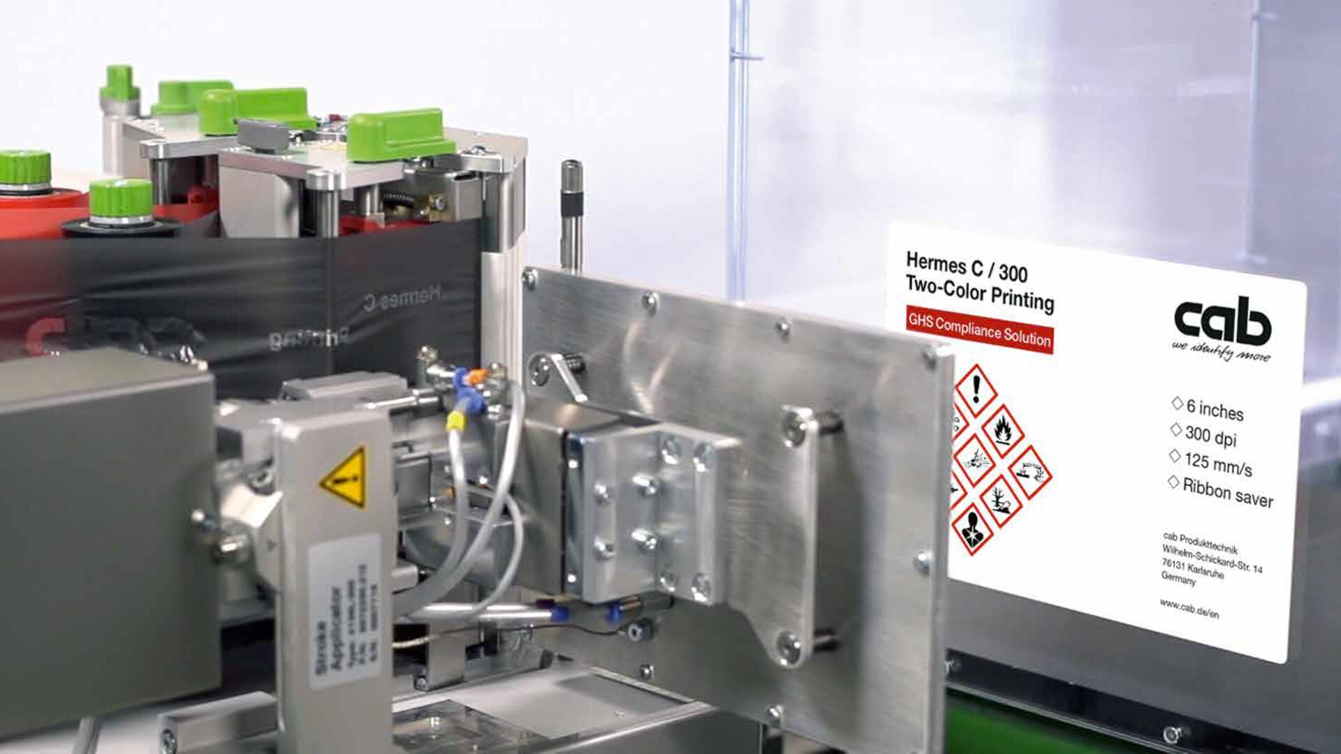 CAB Hermes C | two-color printing and labeling system